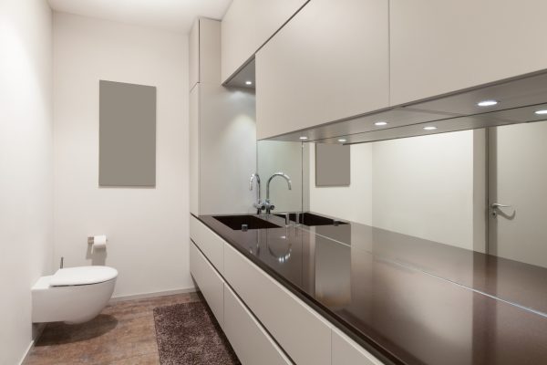 Interiors of new apartment, modern restroom